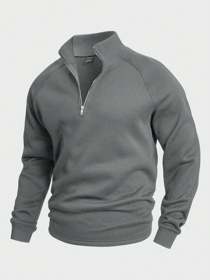 Miveno – Viertelreißverschluss-Sweatshirt
