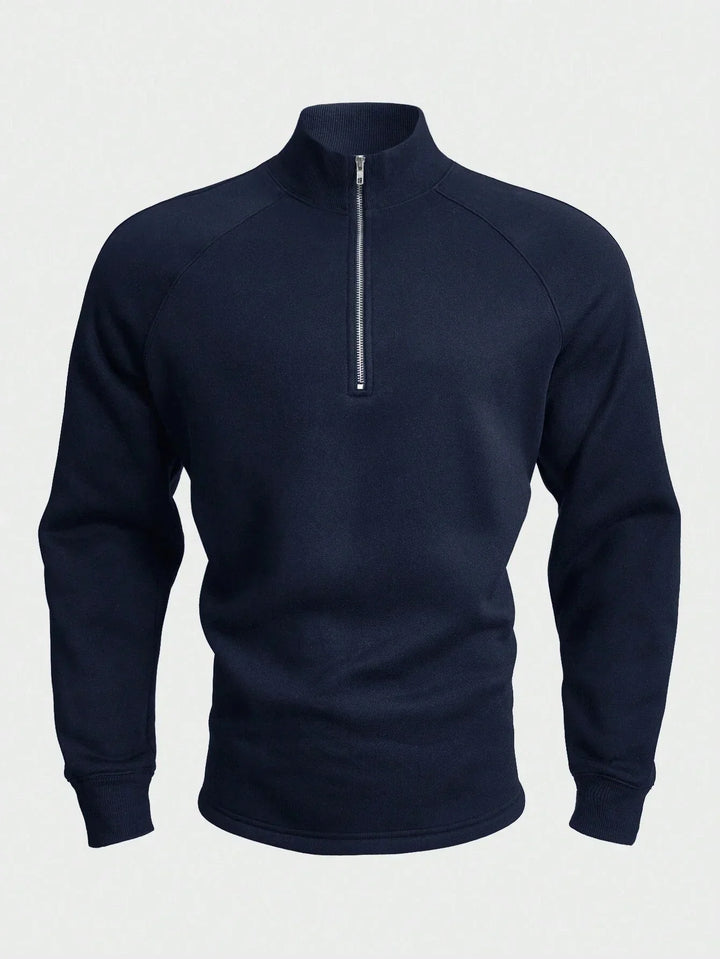 Miveno – Viertelreißverschluss-Sweatshirt