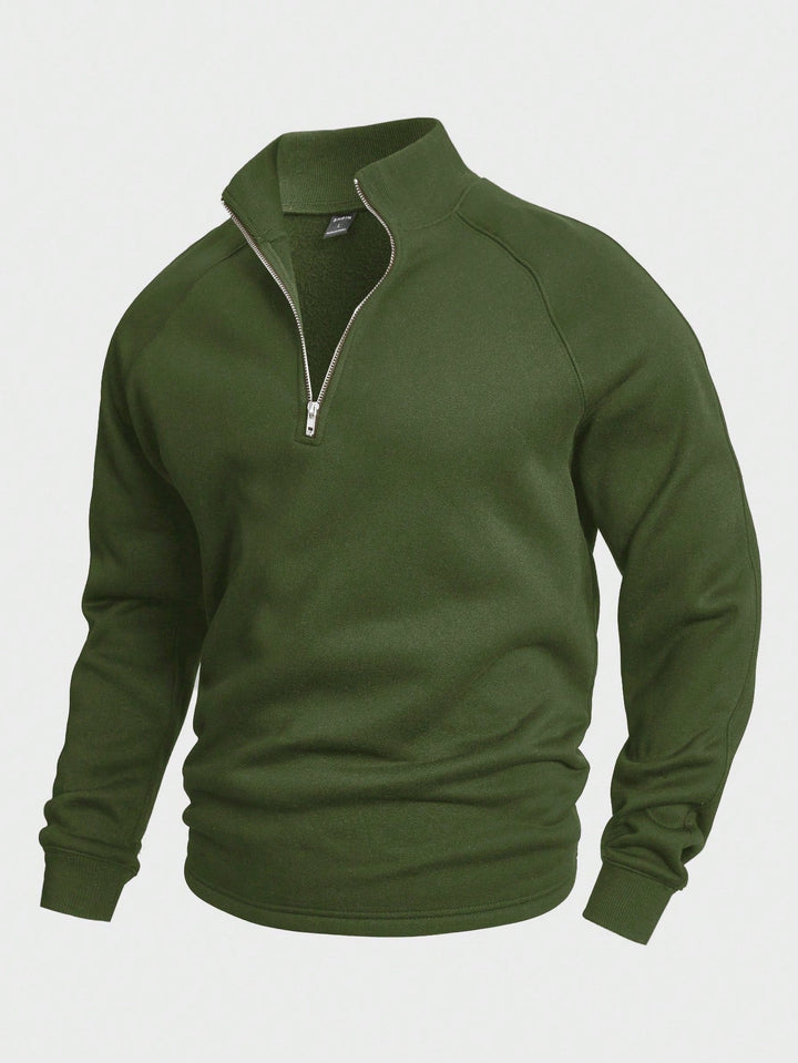 Miveno – Viertelreißverschluss-Sweatshirt