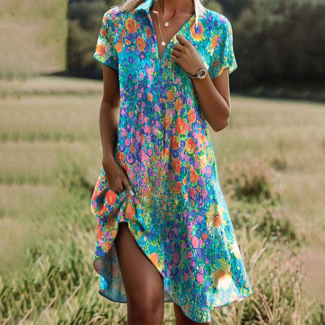 Alouette – Bedrucktes Boho-Midikleid