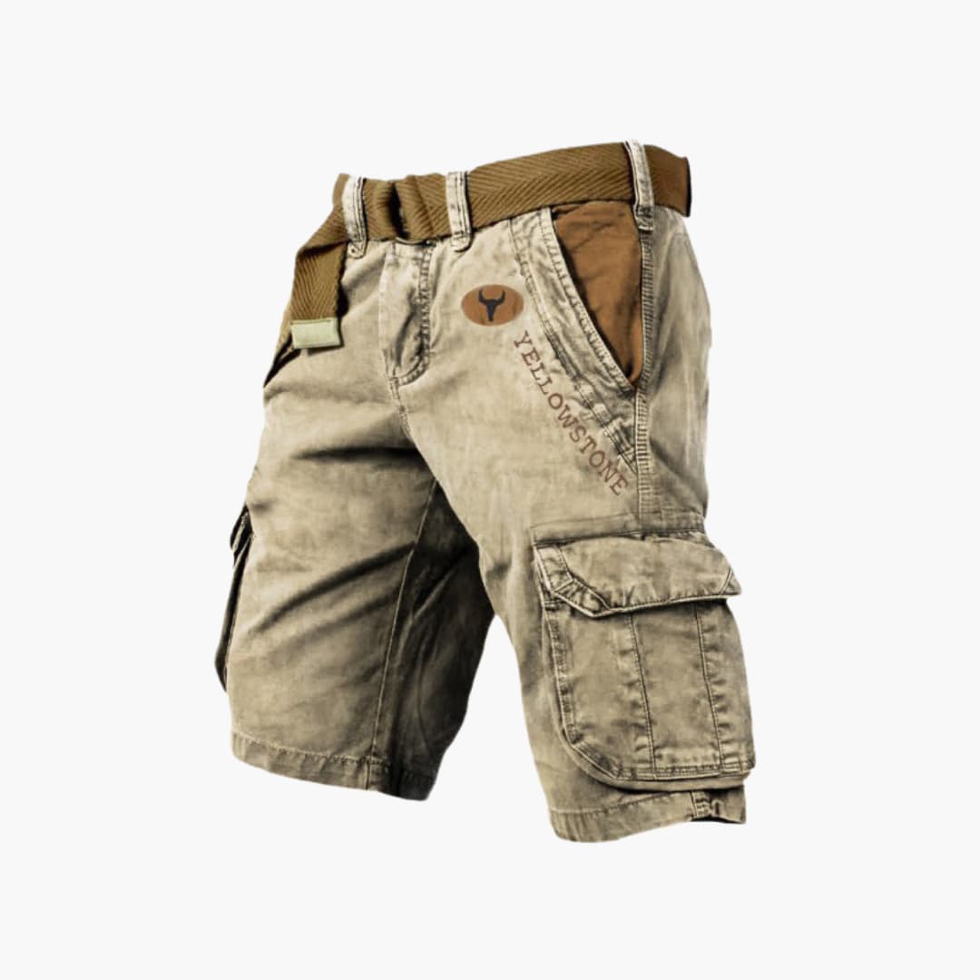 Henrik – Cargo-Shorts mit Kontrastbund und Klappentaschen