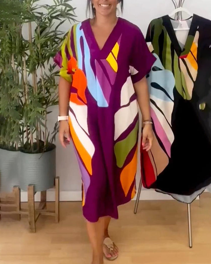Kordula – Oversized Kleid mit Abstraktem Muster