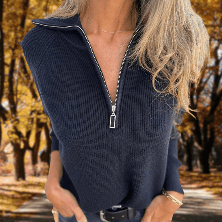 Miselina – Pullover mit Reißverschlusskragen