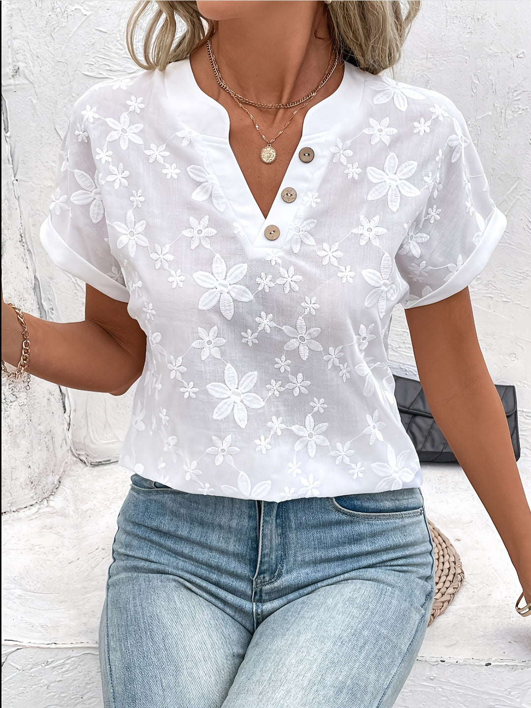 Marlene – Bestickte Bluse