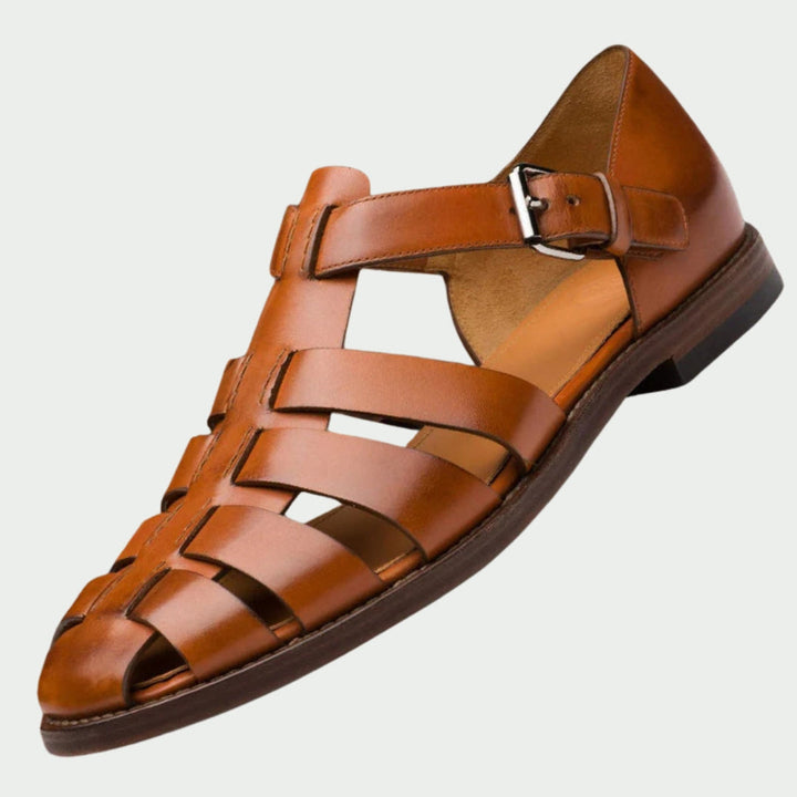 Lutz – Geflochtene Ledersandalen