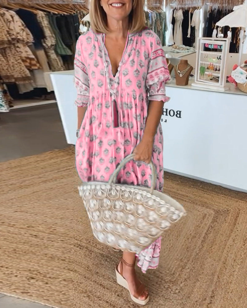 Airyn – Bohemian Stufen-Maxikleid