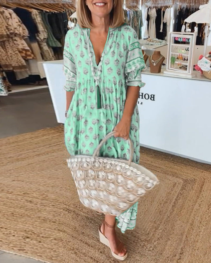 Airyn – Bohemian Stufen-Maxikleid