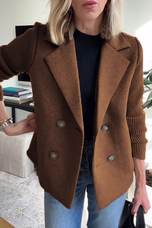 Dawn – Doppelreihiger Strickblazer