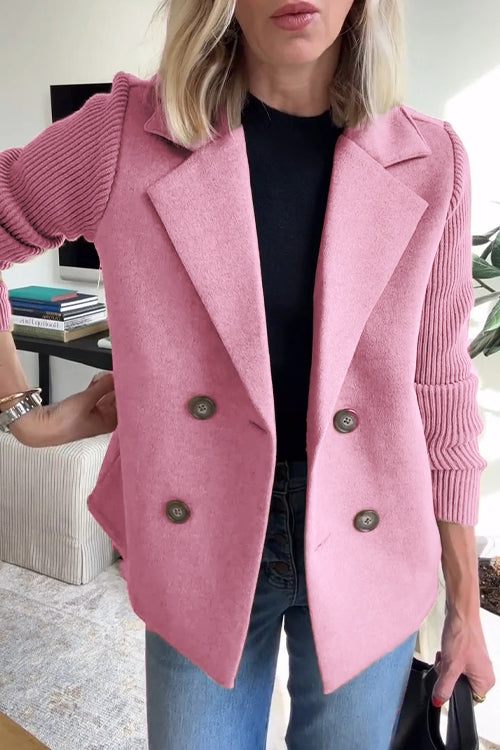 Dawn – Doppelreihiger Strickblazer