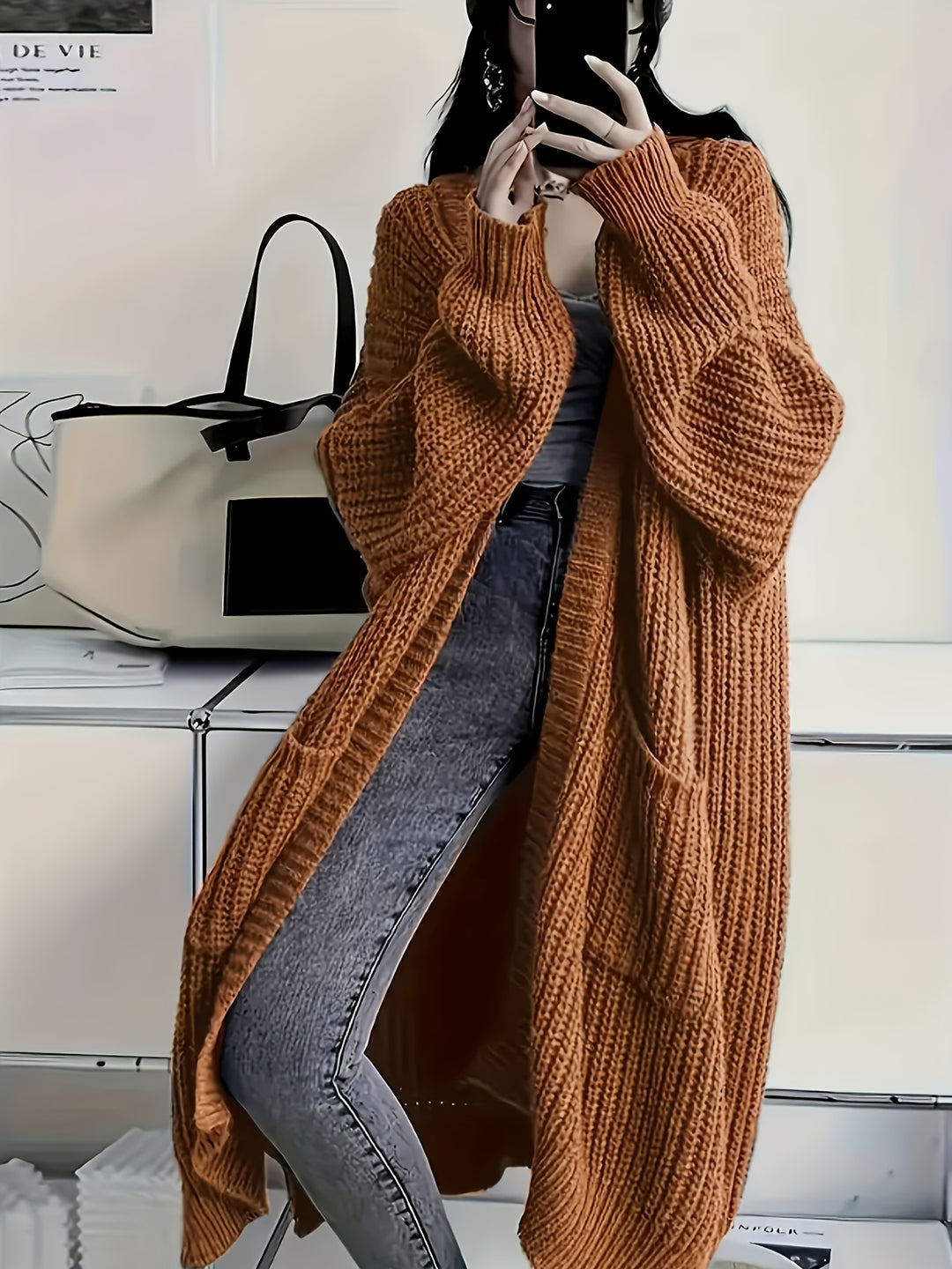 Abellie – Langer Strick-Cardigan