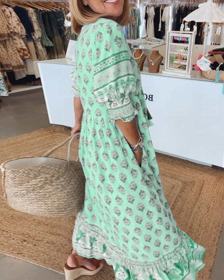 Airyn – Bohemian Stufen-Maxikleid