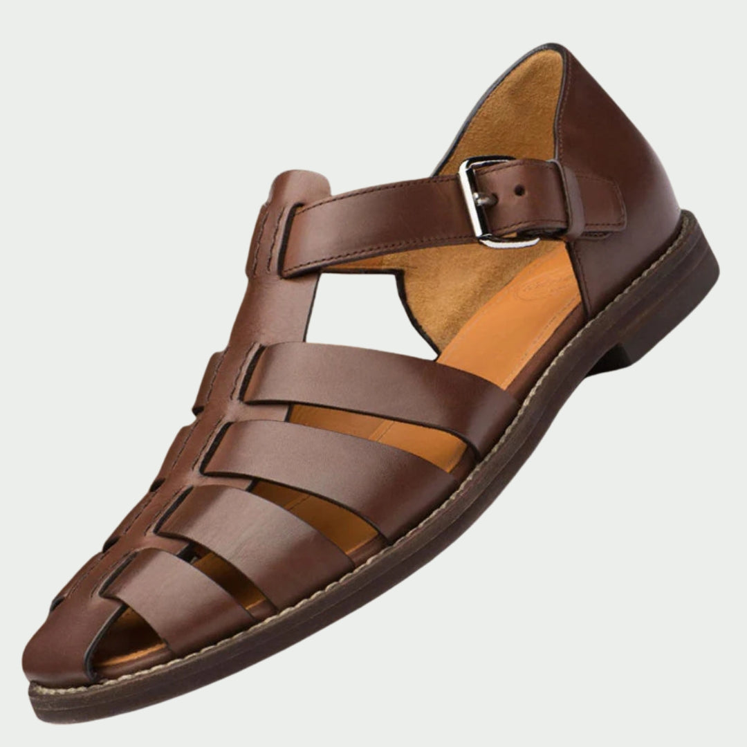 Lutz – Geflochtene Ledersandalen