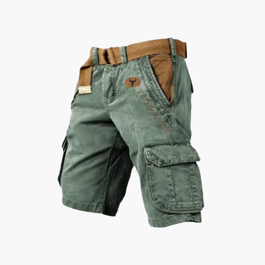 Henrik – Cargo-Shorts mit Kontrastbund und Klappentaschen