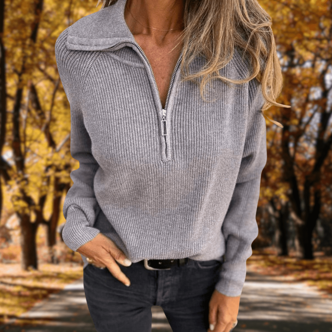 Miselina – Pullover mit Reißverschlusskragen
