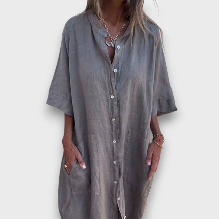 Undine – Lockeres Hemdblusenkleid mit Taschen