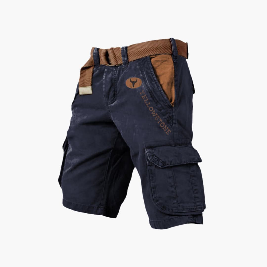 Henrik – Cargo-Shorts mit Kontrastbund und Klappentaschen