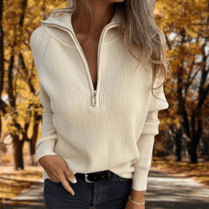 Miselina – Pullover mit Reißverschlusskragen