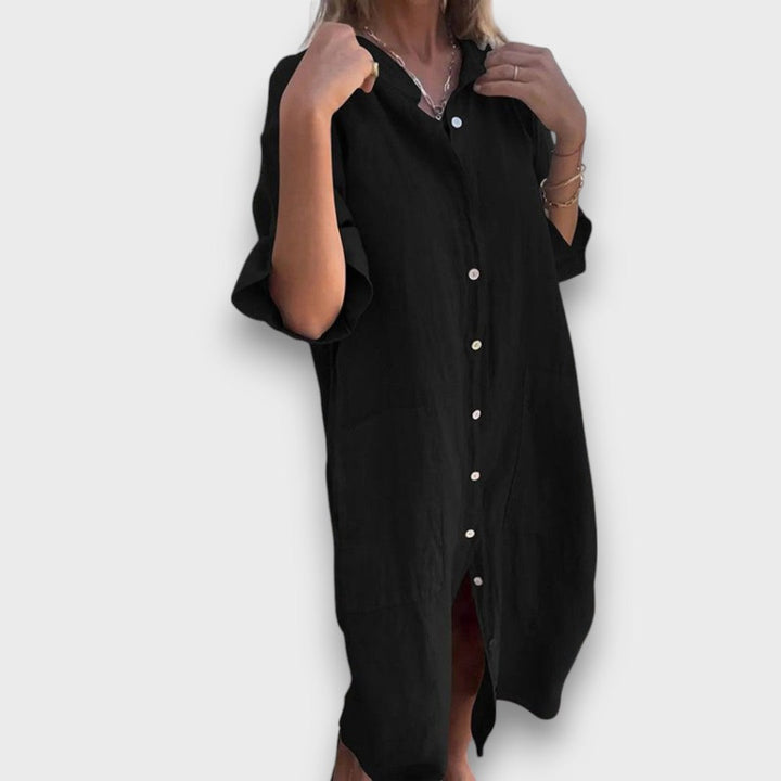 Undine – Lockeres Hemdblusenkleid mit Taschen