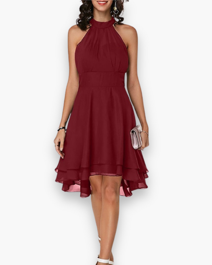 Xantara – Hochgeschlossenes Kleid mit Lagen-Saum