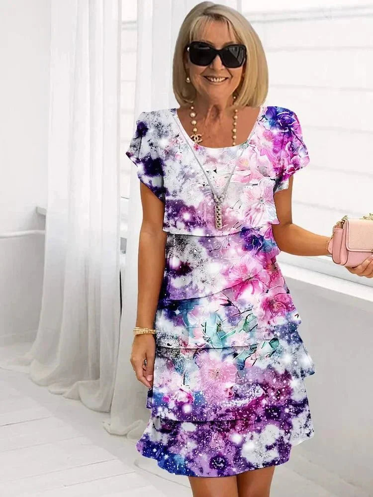 Amabel – Bedrucktes Boho-Midikleid