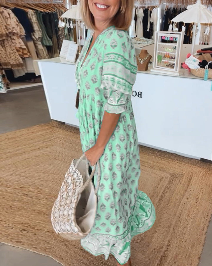 Airyn – Bohemian Stufen-Maxikleid