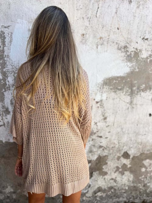 Huberta – Lockerer Strickpullover mit Lochmuster