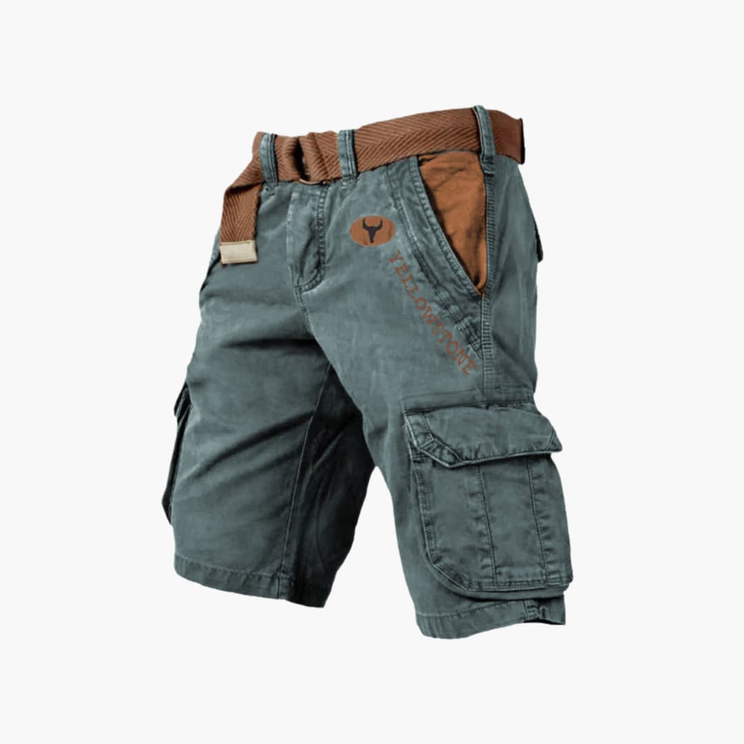 Henrik – Cargo-Shorts mit Kontrastbund und Klappentaschen