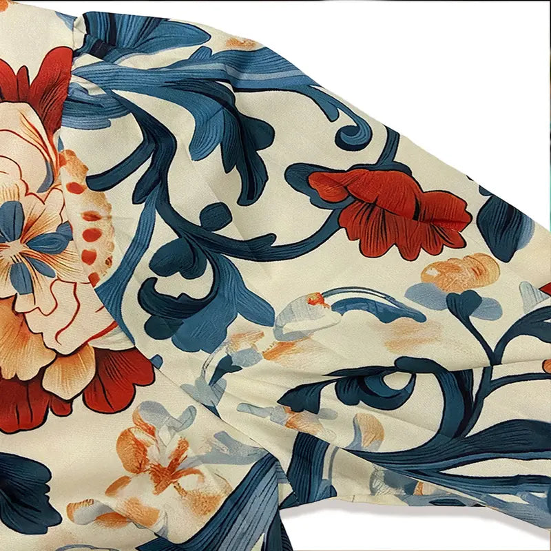 Serenity – Klassische Vintage-Bluse mit Blumenmuster