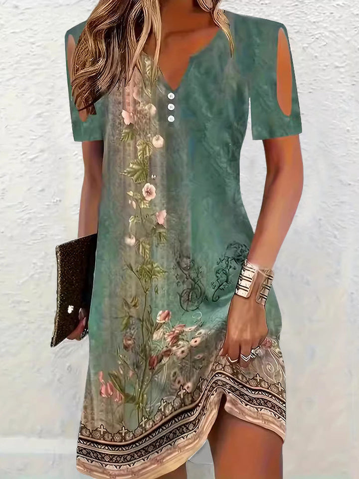 Alethea – Bedrucktes Boho-Midikleid