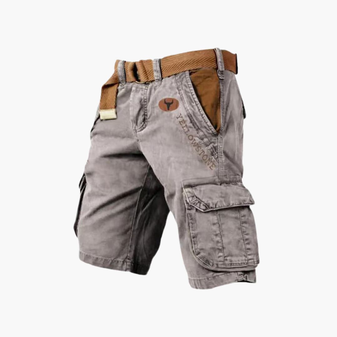 Henrik – Cargo-Shorts mit Kontrastbund und Klappentaschen