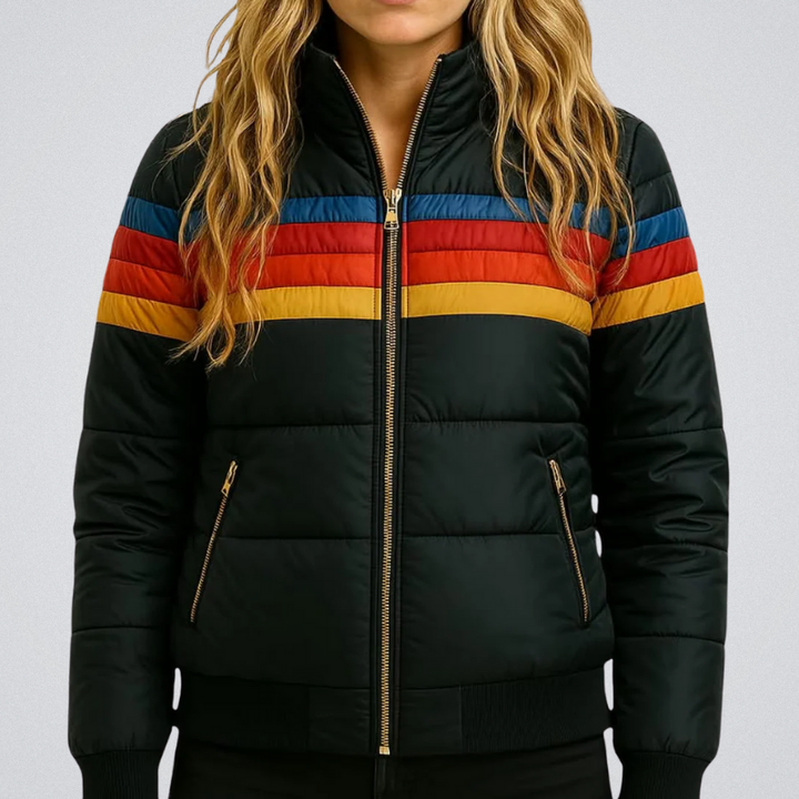 Klaas – Gestreifte Retro-Pufferjacke