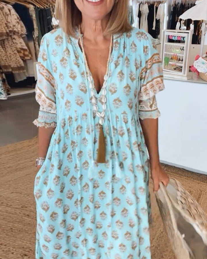 Airyn – Bohemian Stufen-Maxikleid