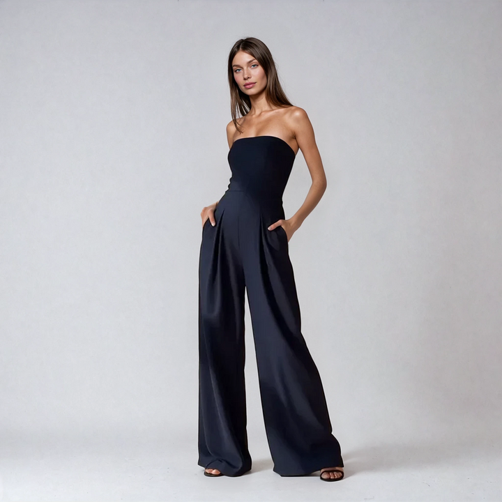 Xylah – Trägerloser Weitbein-Jumpsuit