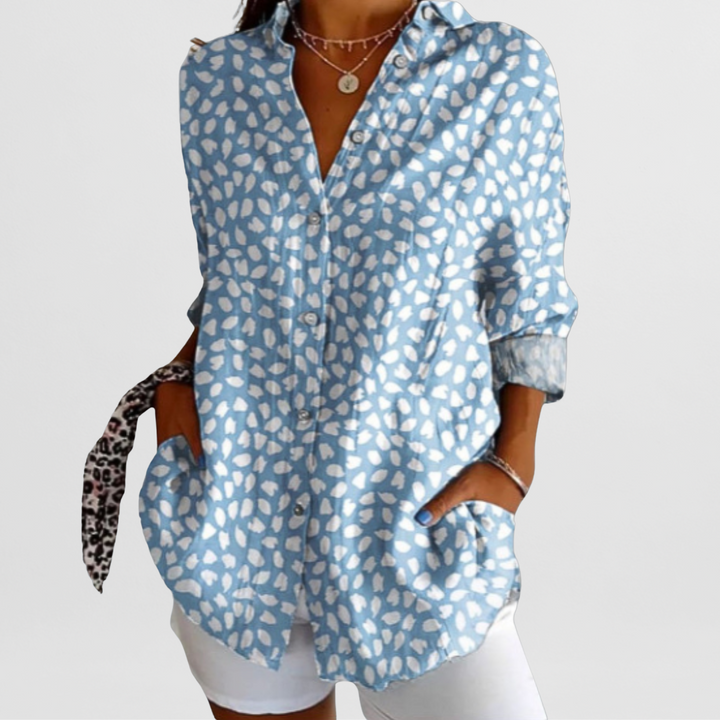 Philine – Locker geschnittene Printbluse