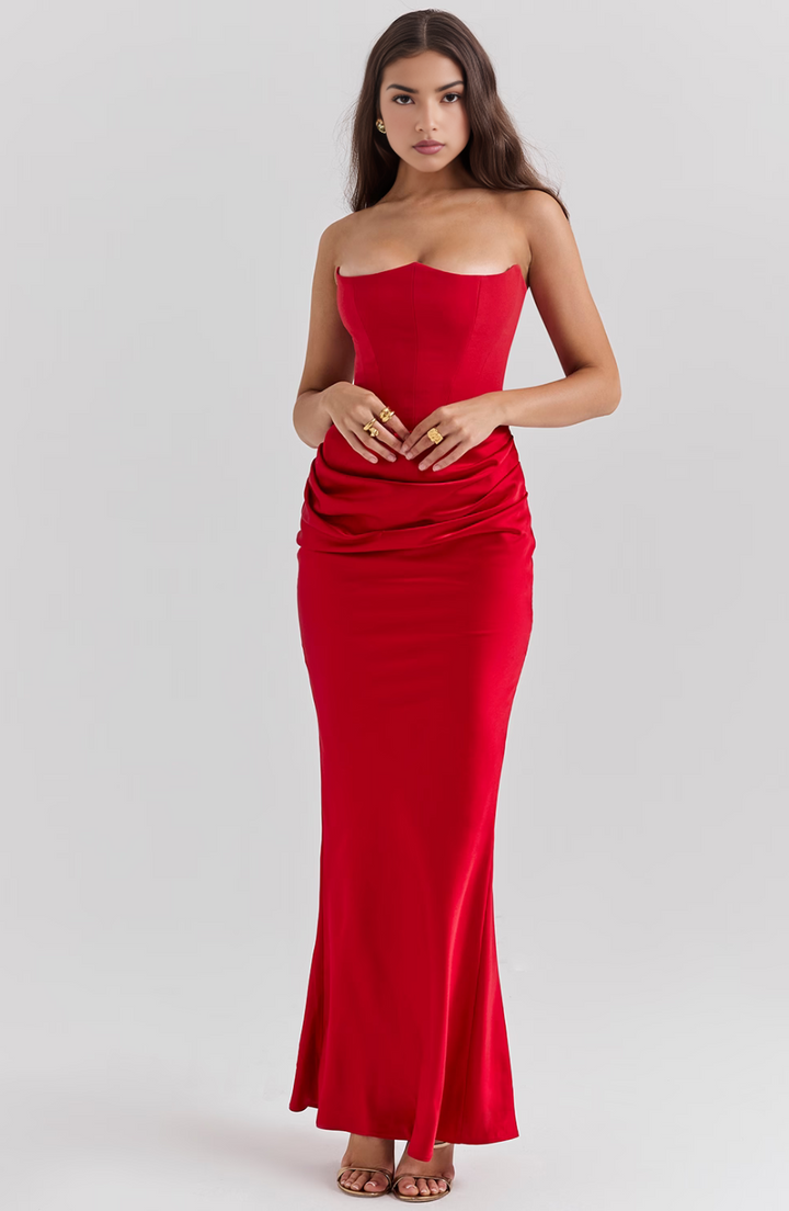 Hivarae – Drapiertes Korsett-Abendkleid