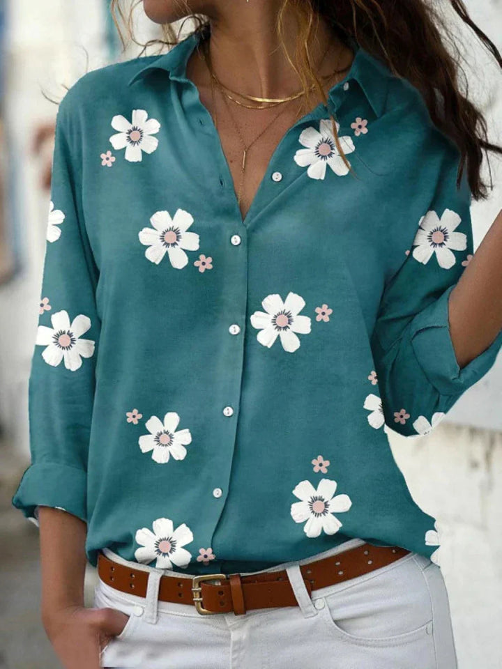 Tamina – Bluse mit Blumenprint und Knopfleiste
