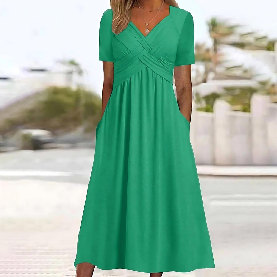 Liesl – Elegantes Wickelkleid mit A-Linien-Silhouette