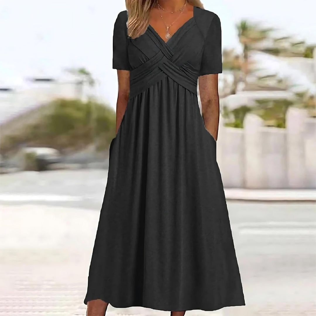 Liesl – Elegantes Wickelkleid mit A-Linien-Silhouette