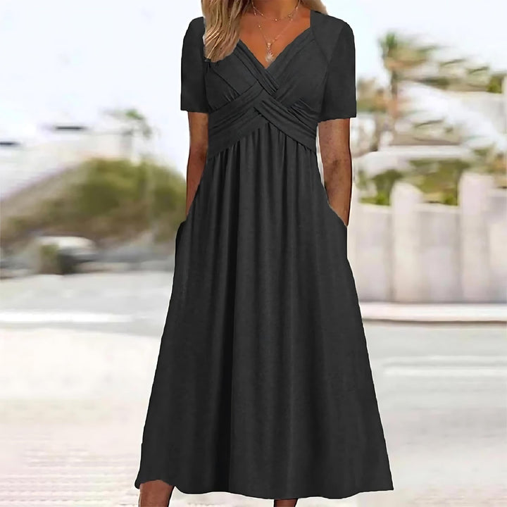 Liesl – Elegantes Wickelkleid mit A-Linien-Silhouette