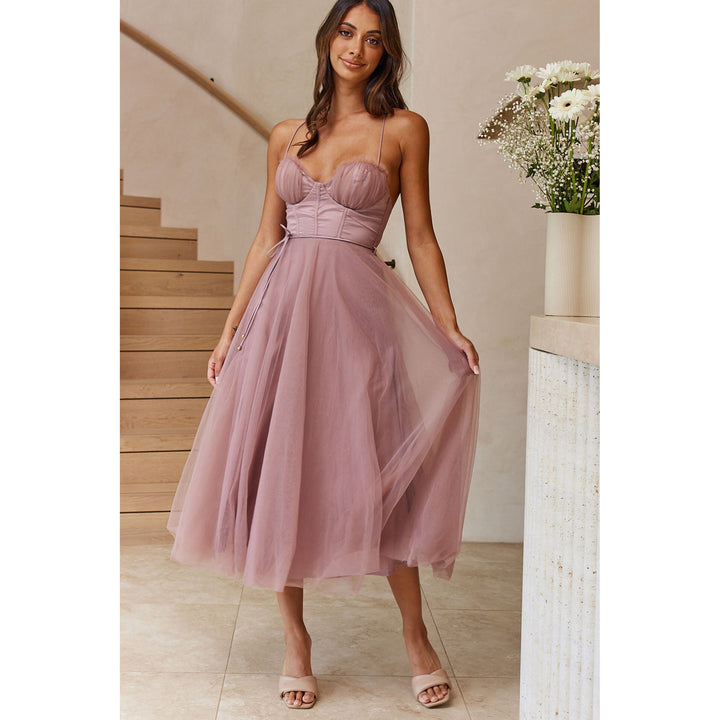 Greta – Korsett Tüll Midikleid