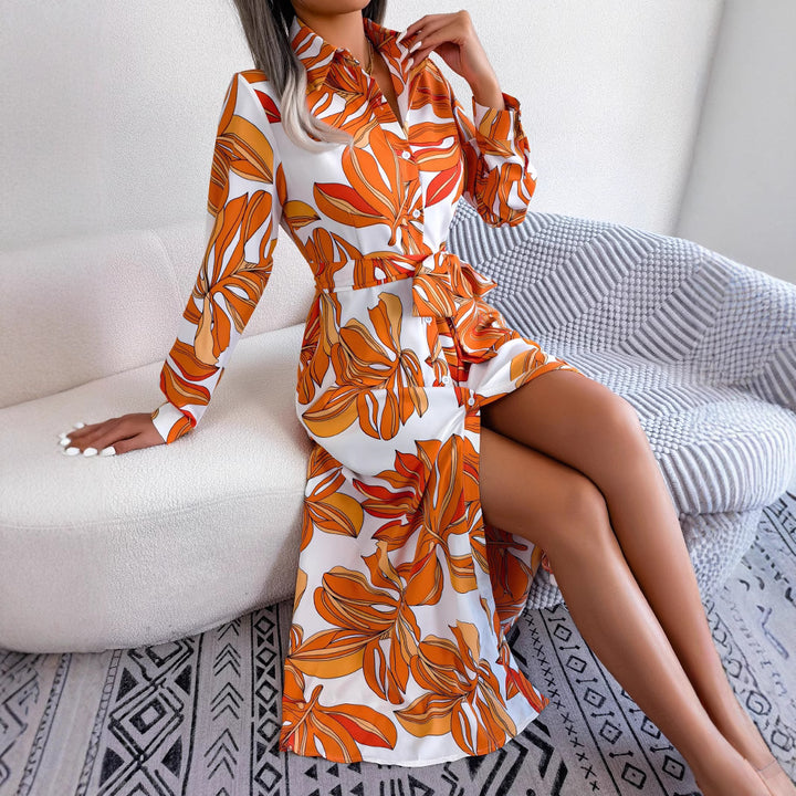 Marlis – Gemustertes Hemdblusenkleid