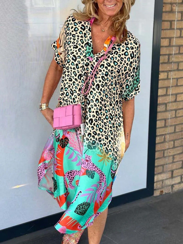 Marcie – Midikleid mit Mischprint
