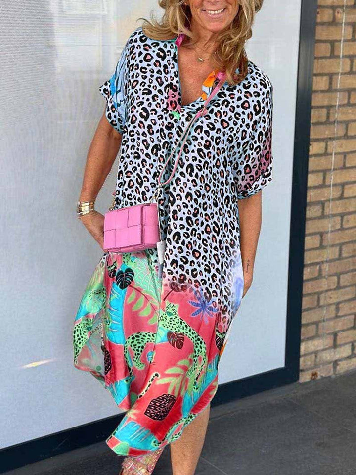 Marcie – Midikleid mit Mischprint