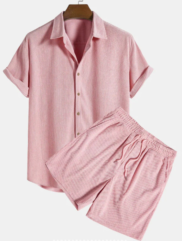 Jakob – Leichtes Kurzarm-Hemd- und Shorts-Set