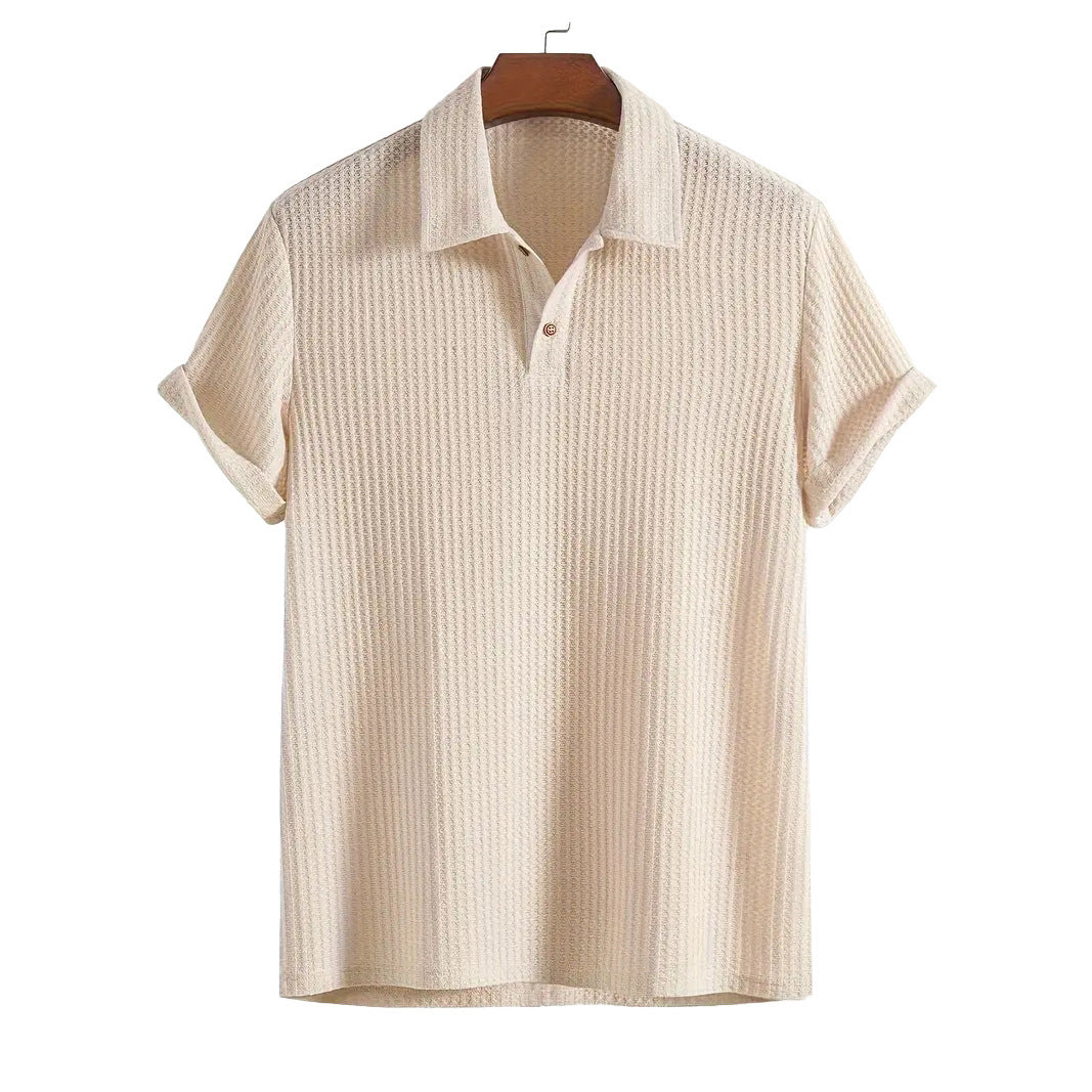 Gero – Strukturiertes Strick-Poloshirt