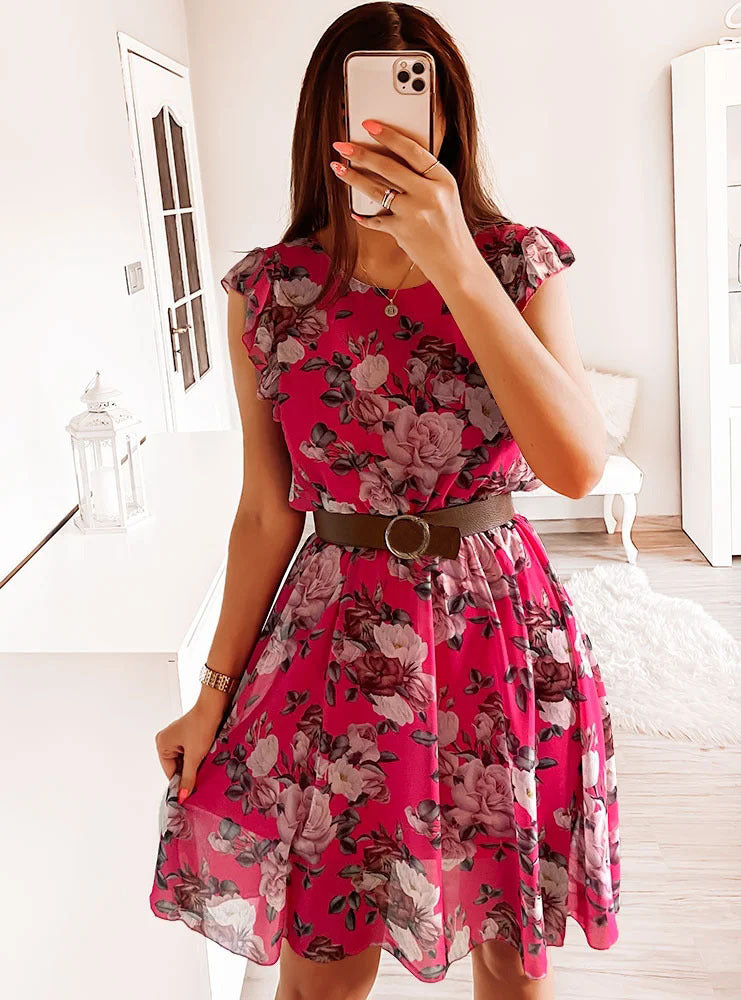 Annelie – Geblümtes Chiffonkleid
