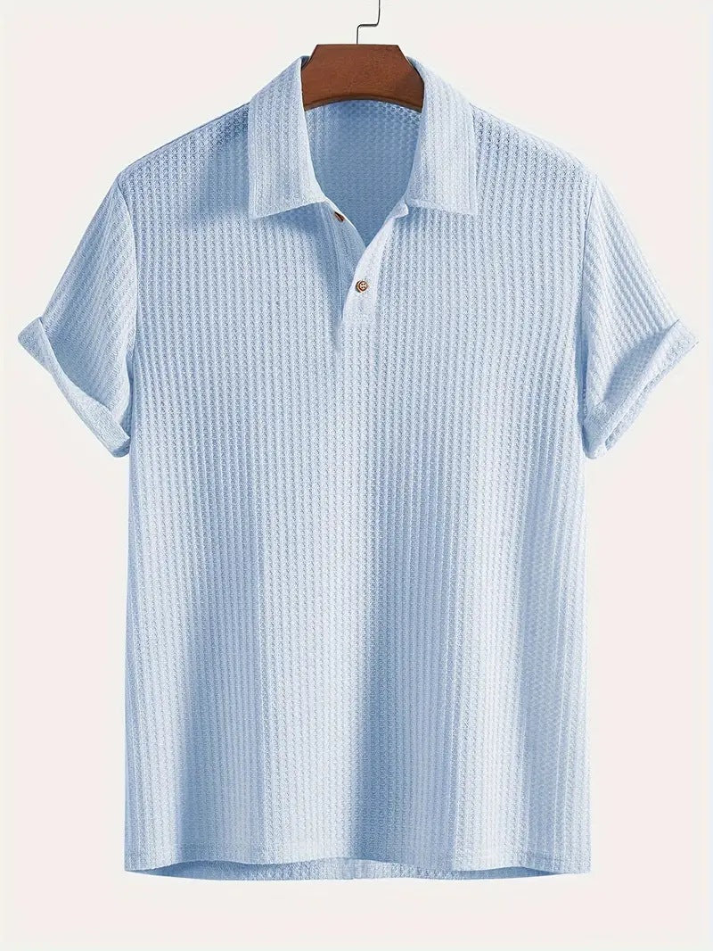 Gero – Strukturiertes Strick-Poloshirt