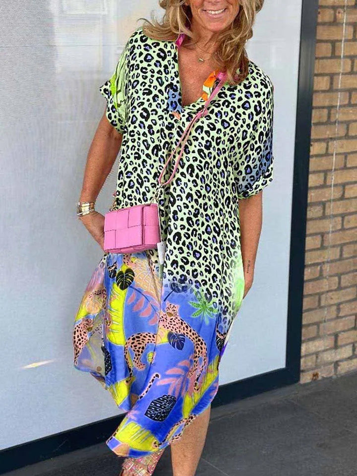 Marcie – Midikleid mit Mischprint
