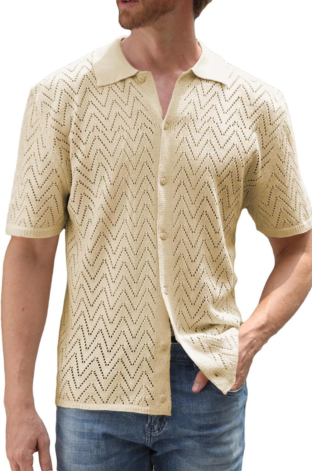 Kilian – Strickhemd mit Zickzackmuster