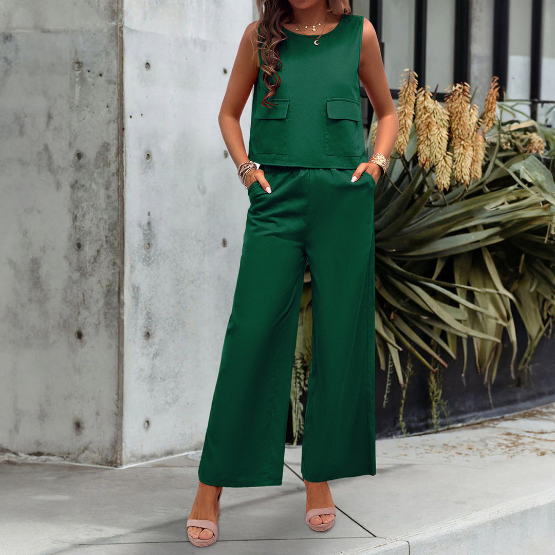Nika – Ärmelloser Jumpsuit mit weitem Bein
